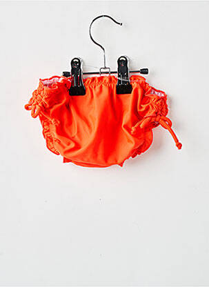 Bas de maillot de bain effet matière satinée orange DOS TORTUGAS fille