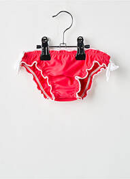 Bas de maillot de bain effet matière satinée rouge DOS TORTUGAS fille