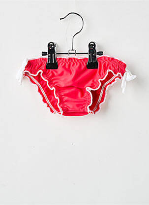 Bas de maillot de bain effet matière satinée rouge DOS TORTUGAS fille