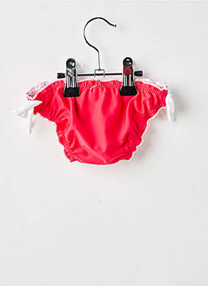 Bas de maillot de bain effet matière satinée rouge DOS TORTUGAS fille