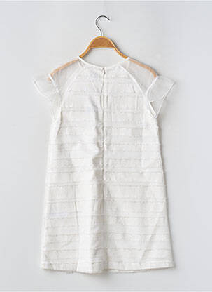 Robe mi-longue manches courtes manches courtes blanc MAYORAL fille
