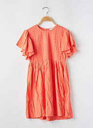 Robe mi-longue manches courtes manches courtes orange MINI MOLLY fille