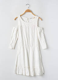 Robe mi-longue col rond manches longues blanc GARCIA fille