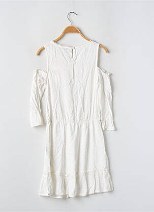 Robe mi-longue col rond manches longues blanc GARCIA fille