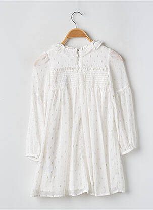 Robe mi-longue col claudine manches longues blanc MAYORAL fille
