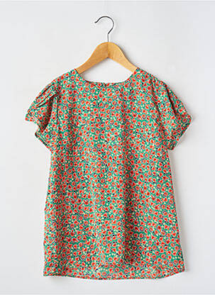 Blouse manches courtes manches courtes vert MINI MOLLY fille