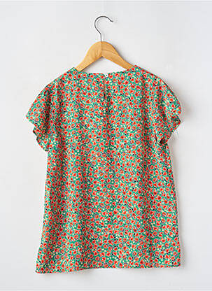 Blouse coupe fluide manches courtes vert MINI MOLLY fille