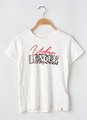 T-shirt coupe droite manches courtes blanc GARCIA fille