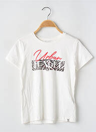 T-shirt coupe droite manches courtes blanc GARCIA fille