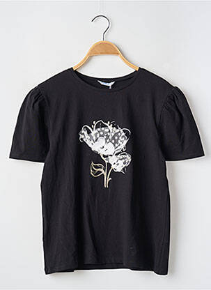 T-shirt coupe droite manches courtes noir MAYORAL fille