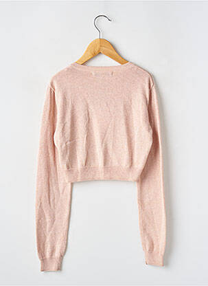 Gilet manches longues coupe droite rose GARCIA fille