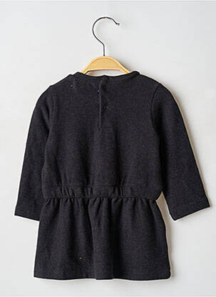 Robe mi-longue col rond manches longues noir BABY BOL fille