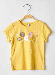 T-shirt fermeture boutonnée au dos manches courtes jaune MAYORAL fille