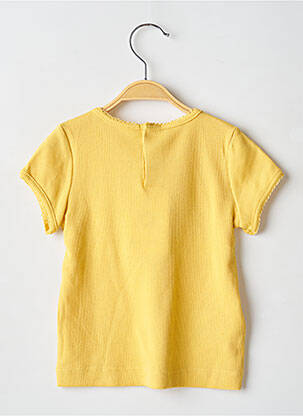 T-shirt fermeture boutonnée au dos manches courtes jaune MAYORAL fille