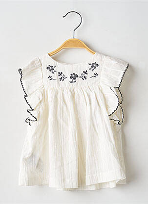 Blouse coupe fluide manches courtes blanc MAYORAL fille