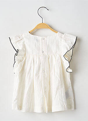 Blouse coupe fluide manches courtes blanc MAYORAL fille