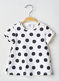 Robe mi-longue manches courtes manches courtes blanc MAYORAL fille