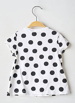 Robe mi-longue manches courtes manches courtes blanc MAYORAL fille