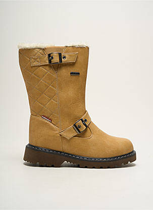 Bottines/boots matière lisse talon plat jusqu'à 3cm beige ELEMENTERRE femme