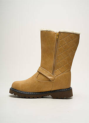 Bottines/boots matière lisse talon plat jusqu'à 3cm beige ELEMENTERRE femme