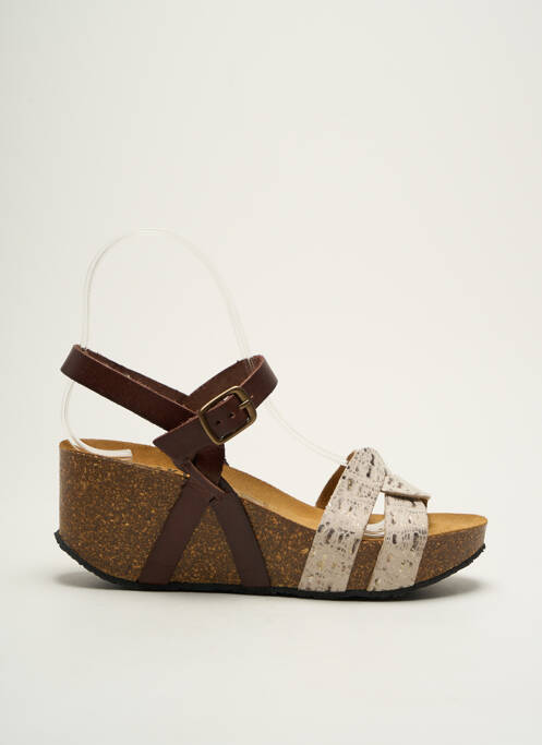 Sandales/Nu pieds marron PLAKTON pour femme