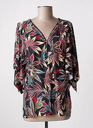 T-shirt manches 3/4 manches 3/4 noir MULTIPLES femme