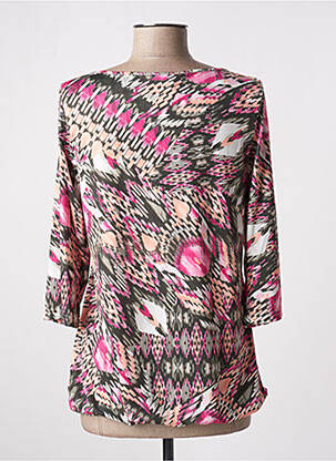 T-shirt manches 3/4 manches 3/4 rose MULTIPLES femme