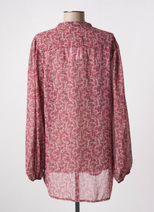 Tunique manches longues tissage crêpe rose MULTIPLES femme