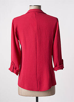 Chemisier tissage crêpe manches 3/4 rouge MULTIPLES femme