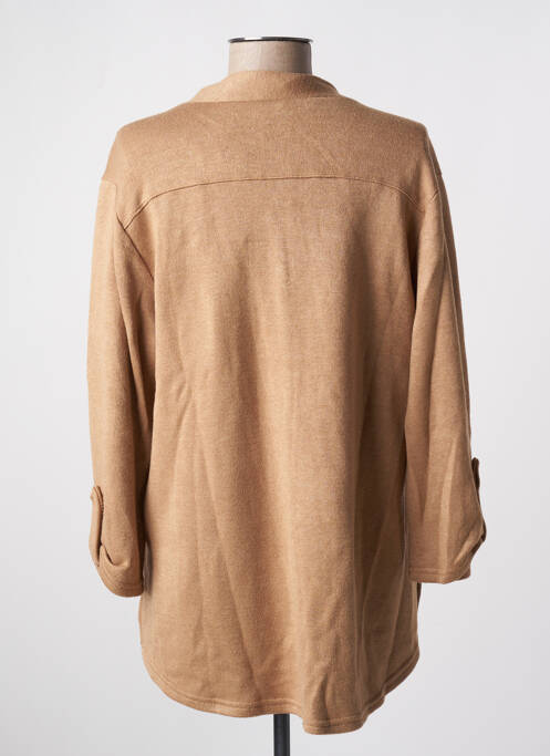 Gilet manches longues marron MULTIPLES pour femme