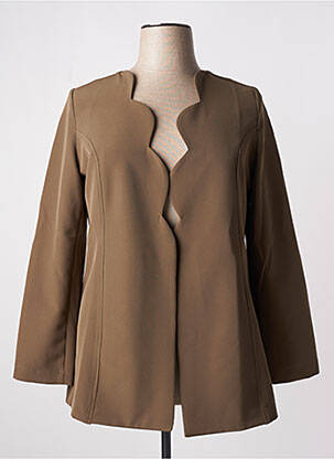Veste chic tissage crêpe vert MULTIPLES femme