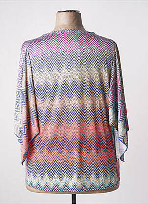 T-shirt manches 3/4 manches 3/4 bleu MULTIPLES femme