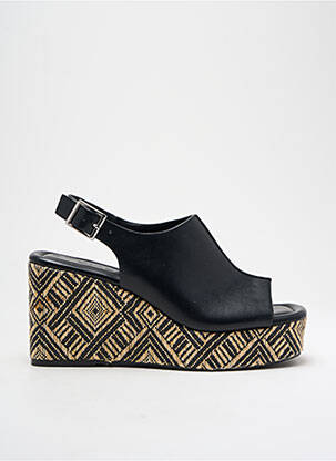 Sandales/nu pieds matière lisse talon de 7 à 9cm noir TAMARIS femme