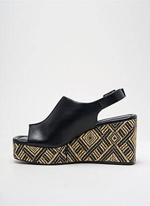 Sandales/nu pieds matière lisse talon de 7 à 9cm noir TAMARIS femme