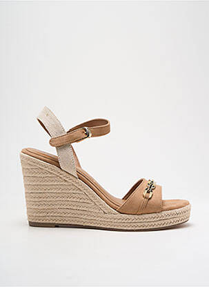 Espadrilles fermeture boucle(s) talon haut de 10cm et plus marron TAMARIS femme