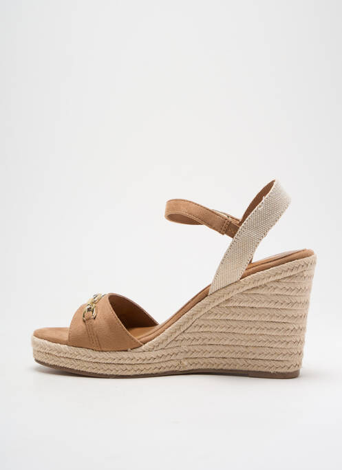 Espadrilles fermeture boucle(s) talon haut de 10cm et plus marron TAMARIS femme
