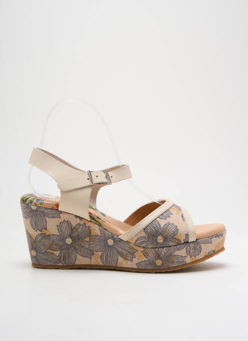 Sandales/Nu pieds beige KADANCIA pour femme
