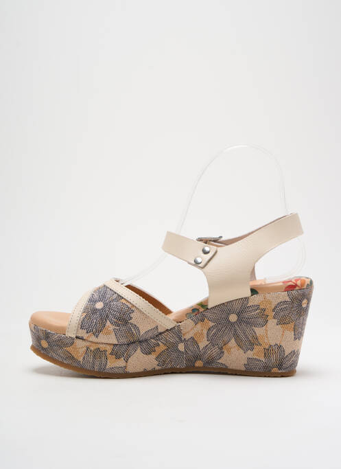 Sandales/Nu pieds beige KADANCIA pour femme