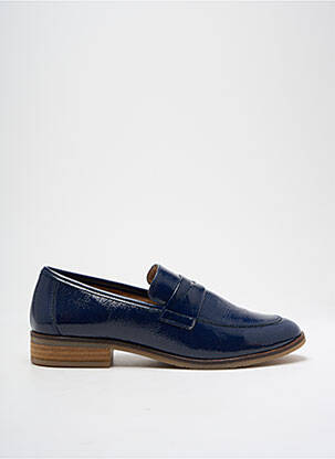 Mocassins effet froissé talon plat jusqu'à 3cm bleu GEO-REINO femme