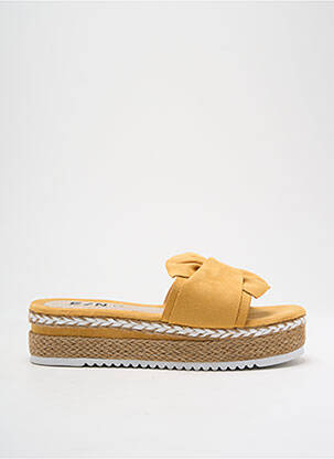 Espadrilles plateforme talon de 4 à 6cm jaune ELUE PAR NOUS femme