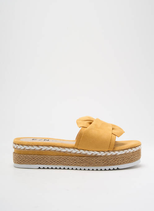 Espadrilles plateforme talon de 4 à 6cm jaune ELUE PAR NOUS femme