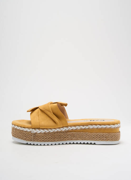 Espadrilles plateforme talon de 4 à 6cm jaune ELUE PAR NOUS femme