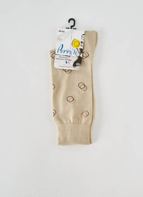 Chaussettes beige PERRIN pour homme