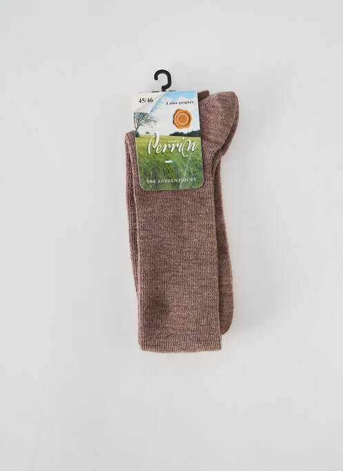 Chaussettes marron PERRIN pour homme
