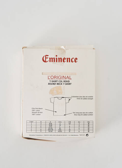 T-shirt blanc EMINENCE pour homme