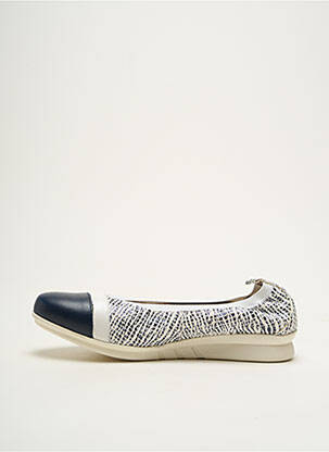 Ballerines semelle amovible talon plat jusqu'à 3cm bleu HIRICA femme