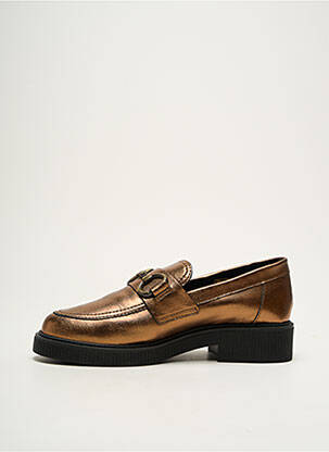 Mocassins matière lisse talon de 4 à 6cm marron HIRICA femme