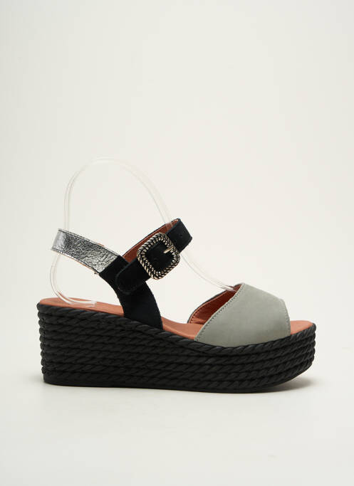 Sandales/Nu pieds gris HIRICA pour femme