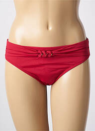 Bas de maillot de bain effet matière satinée culotte rouge AUBADE femme