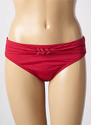 Bas de maillot de bain effet matière satinée culotte rouge AUBADE femme